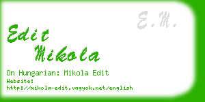 edit mikola business card